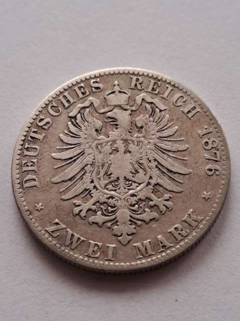 Niemcy 2 Marki Saksonia 1876 r