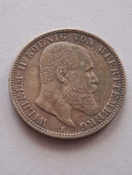 Niemcy 2 Marki Wirtembergia 1893 r