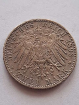 Niemcy 2 Marki Wirtembergia 1893 r