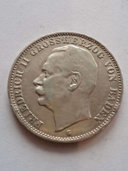 Niemcy 3 Marki Badenia 1909 r