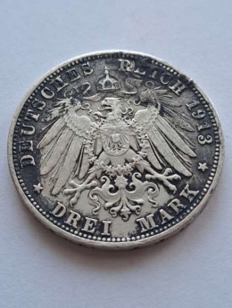 Niemcy 3 Marki Bayern 1913 r