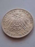 Niemcy 3 Marki Schwarzburg Sondershausen 1909 r