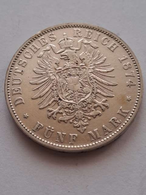 Niemcy 5 Marek Bayern 1874 r