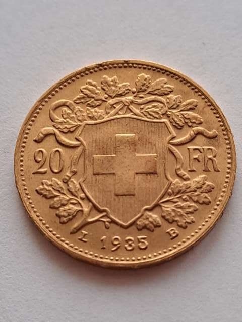 Szwajcaria 20 Franków 1935 r LB
