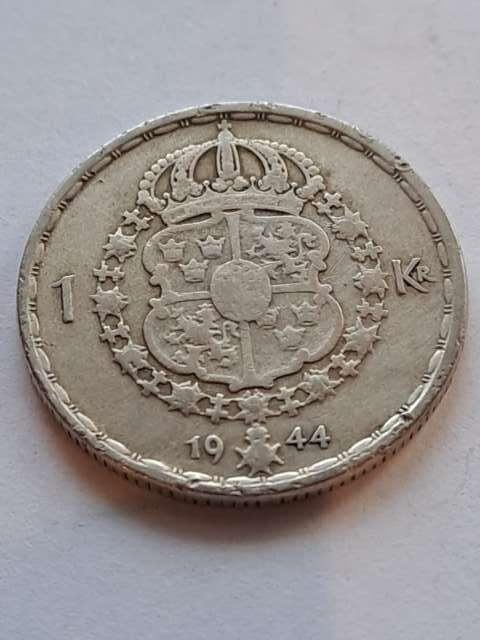 Szwecja 1 Korona Gustaf V 1944 r
