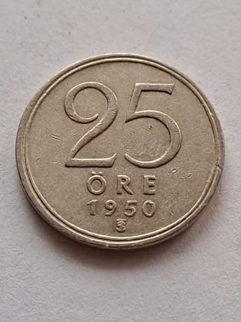 Szwecja 25 Ore 1950 r