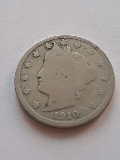 USA 5 Centów Liberty 1910 r