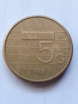 Holandia 5 Guldenów 1988 r