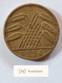 Niemcy 10 Pfennig 1924 r Litera G Niemcy 10 Pfennig 1924 r Litera G