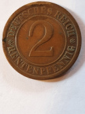 Niemcy 2 Pfennigi 1924 r Litera A Niemcy 2 Pfennigi 1924 r Litera A