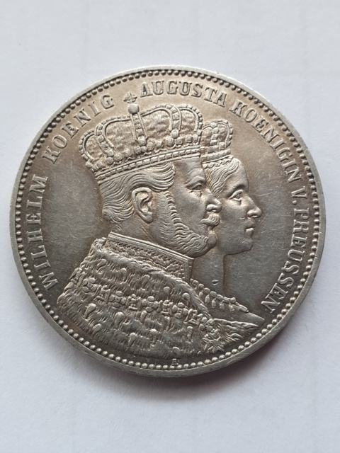 Niemcy Talar Koronacyjny Prusy 1861 r Niemcy Talar Koronacyjny Prusy 1861 r