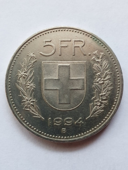 Szwajcaria 5 Franków 1994 r