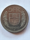 Szwajcaria 5 Franków 1996 r Szwajcaria 5 Franków 1996 r