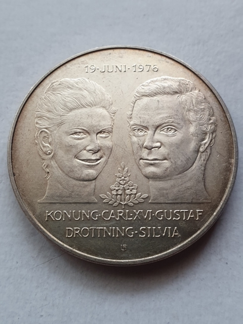 Szwecja 50 Koron 1976 r Ślub Karola i Sylwii Szwecja 50 Koron 1976 r Ślub Karola i Sylwii