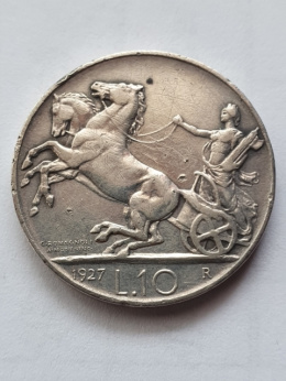 Włochy 10 Lirów Emanuel III 1927 r