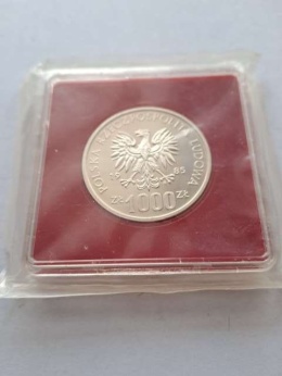 1000 zł Przemysław ll 1985 r zgrzewka bankowa