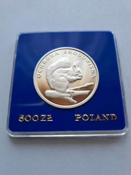 500 zł Ochrona Środowiska Wiewiórka 1985 r