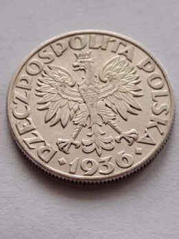 5 zł Żaglowiec 1936 r