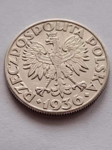 5 zł Żaglowiec 1936 r