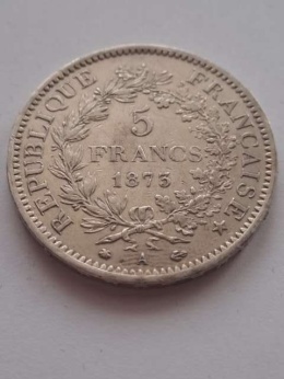 Francja 5 Franków Herkules 1873 r