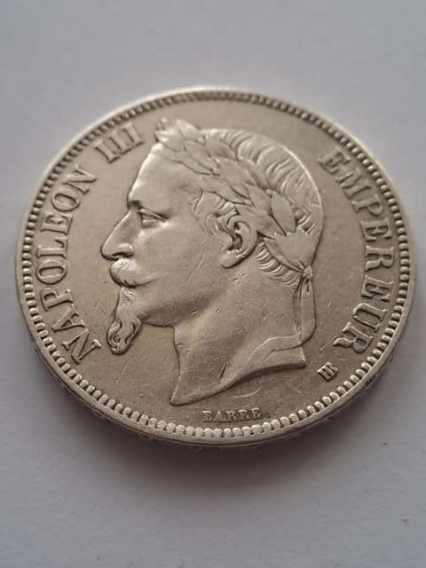 Francja 5 Franków Napoleon III 1869 r