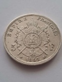 Francja 5 Franków Napoleon III 1869 r