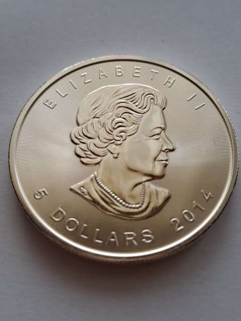 Kanada 5 Dolarów Liść 2014 r