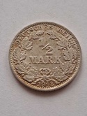 Niemcy 1/2 Marki Wilhelm II 1913 r A