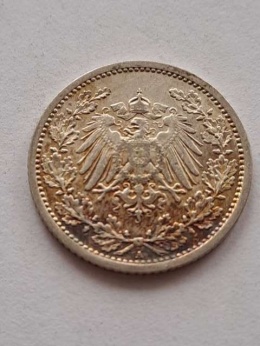 Niemcy 1/2 Marki Wilhelm II 1913 r A