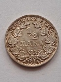 Niemcy 1/2 Marki Wilhelm II 1914 r A