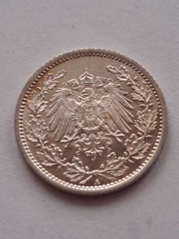Niemcy 1/2 Marki Wilhelm II 1914 r A