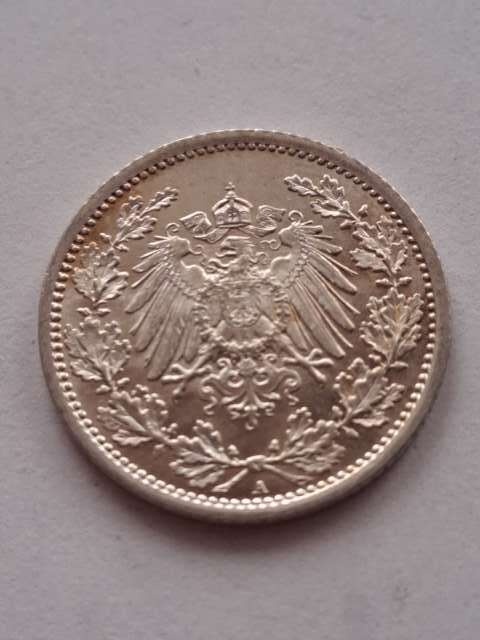 Niemcy 1/2 Marki Wilhelm II 1914 r A