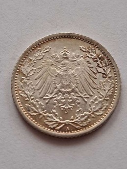 Niemcy 1/2 Marki Wilhelm II 1916 r A