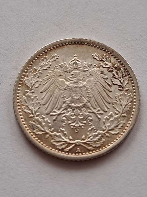 Niemcy 1/2 Marki Wilhelm II 1916 r A