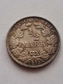 Niemcy 1/2 Marki Wilhelm II 1915 r E