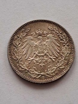 Niemcy 1/2 Marki Wilhelm II 1915 r E