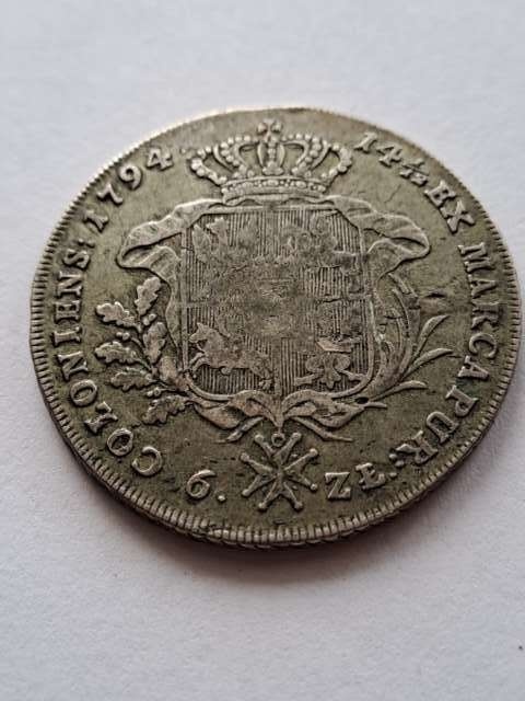 S.A. Poniatowski Talar 6 złotowy 1794 r