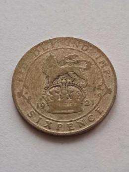 Wielka Brytania 6 Pensów Jerzy V 1921 r