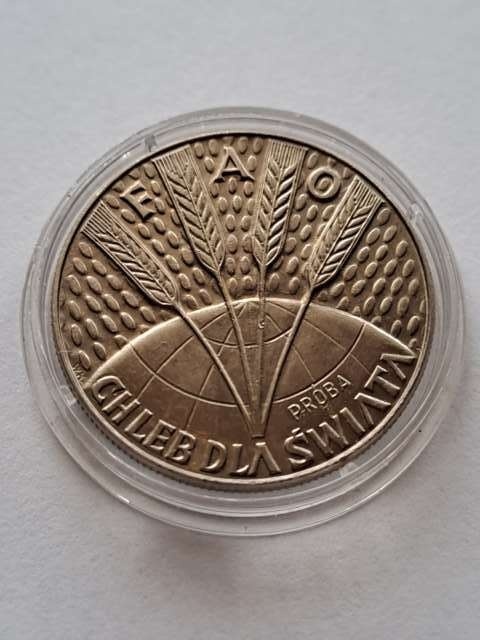 10 zł FAO Chleb dla Świata 1971 r próba
