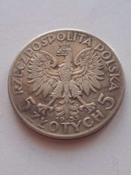5 zł Głowa Kobiety 1933 r