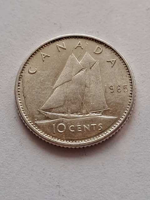 Kanada 10 centów Elżbieta II 1965 r