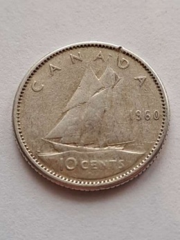 Kanada 10 centów Elżbieta II 1960 r