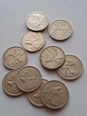 Kanada 25 centów 10 szt różne lata