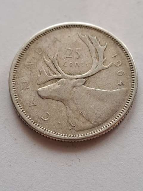 Kanada 25 centów Elżbieta II 1964 r