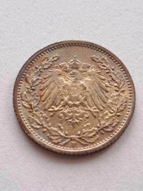 Niemcy 1/2 Marki Wilhelm II 1915 r F