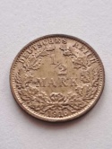 Niemcy 1/2 Marki Wilhelm II 1916 r G