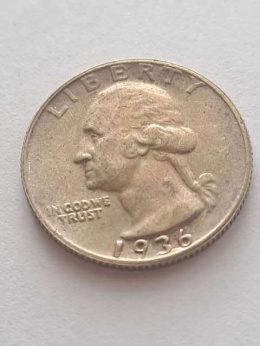 USA 1/4 Dollara Waszyngton 1936 r D