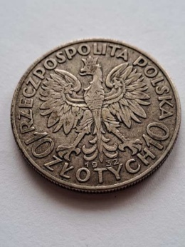 10 zł Głowa Kobiety 1932 r b/z