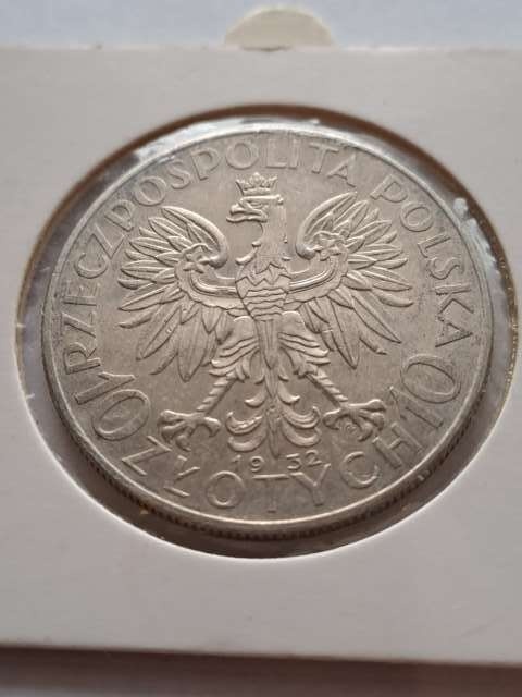 10 zł Głowa Kobiety 1932 r znak