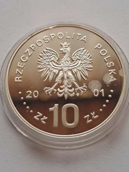 10 zł Jan III Sobieski 2001 r półpostać
